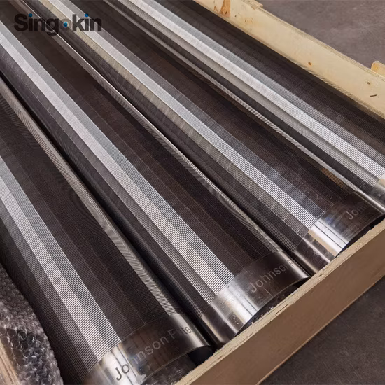 AISI304 304L 316L 8 5/8 Wedge Wire Wrapped Slot Water Well Casing Screen