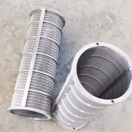 Stainless Steel Wire Wrapped Metal Filter Cylinder Mesh Wedge Wire Screen